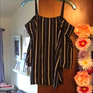 Striped off the shoulder top great condition